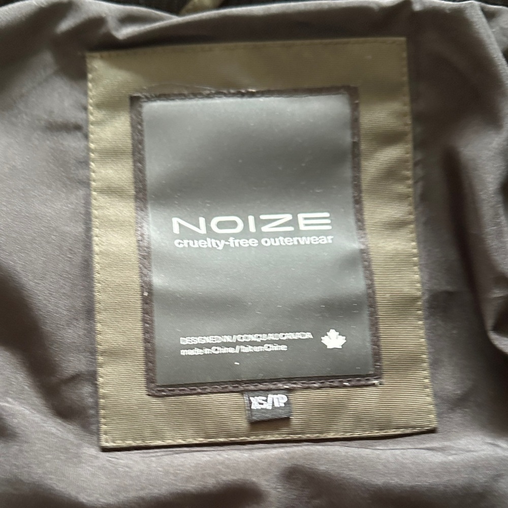 Noize Dark Green Puffer Jacket with Faux Fur Trim - Picture 3 of 11